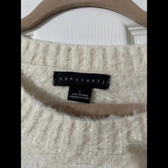 Sanctuary Off White Sweater Women’s size large - Picture 3 of 5